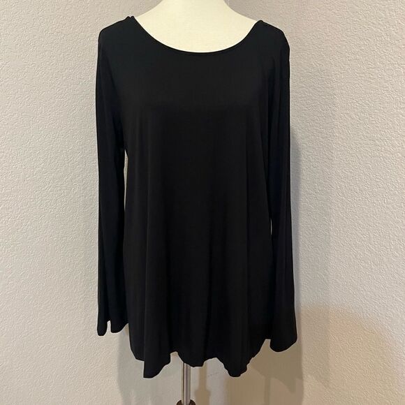 Love in Lace Up Back Long Sleeve Top Size L USA Made - Picture 3 of 10